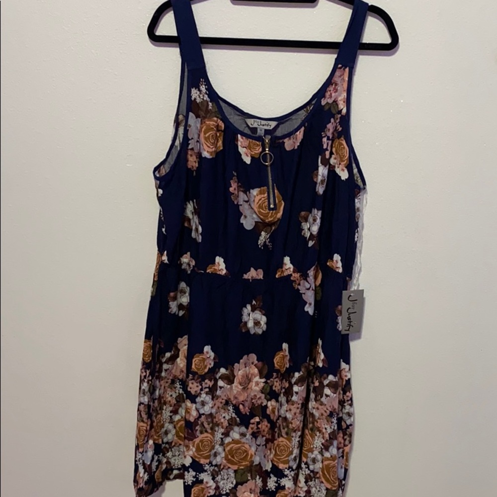Blue flower printed sundress size 3x